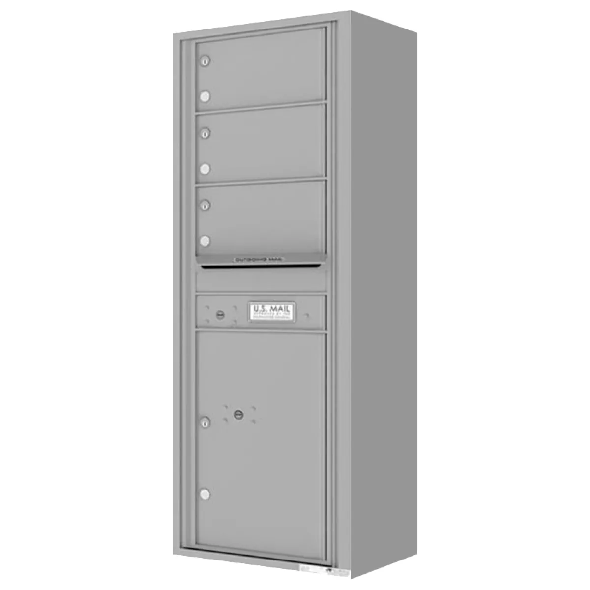 Florence 4C Horizontal Mailbox - Front Loading - 3 Tenant Doors, 1 Parcel Locker - 14 Doors High - Private Access