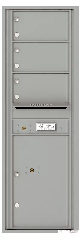 Florence 4C Horizontal Mailbox - 3 Doors, 1 Parcel Locker - 14 Doors High USPS Access