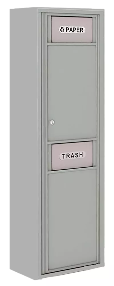 Florence 4C Mailbox Large Trash/Recycling Bin - Front Loading - Surface Mounted - Private Access