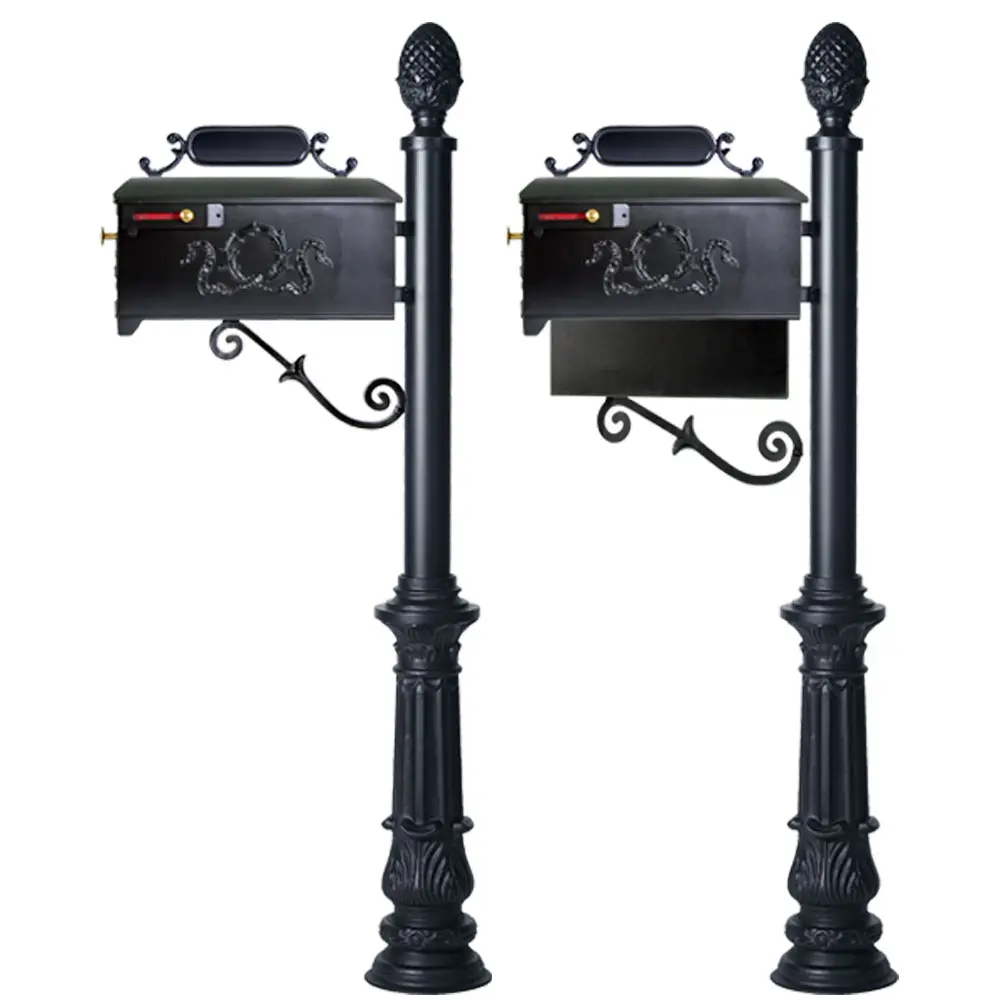 imperial cast aluminum residential mailbox with post 719k