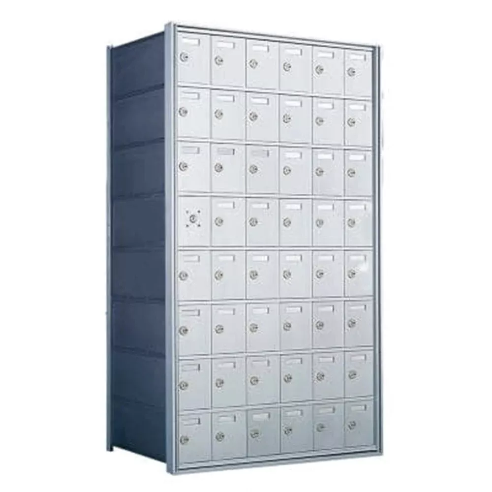 8 Doors High x 6 Doors (47 Tenants) 1600 Front-Load Private Distribution Mailbox in Anodized Aluminum Finish