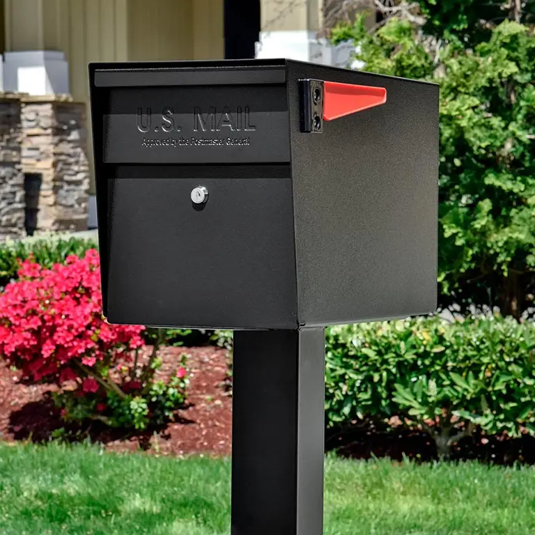 High-Security Locking Single Mailbox and Post Package