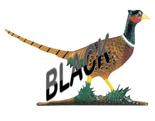 Whitehall Large Bell with Pheasant Ornament Black