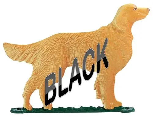 Whitehall Large Bell with Retriever Ornament Black