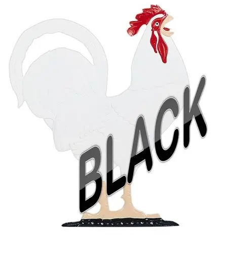 Whitehall Large Bell with Rooster Ornament Black