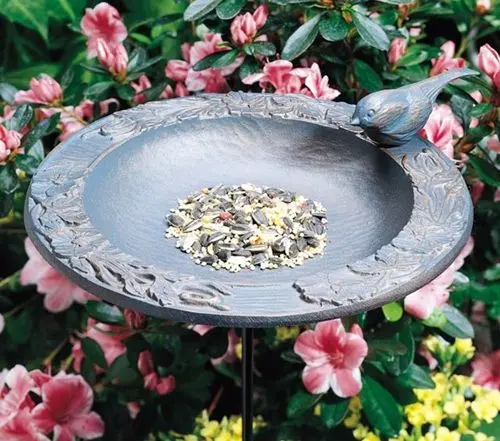 Whitehall Chickadee Garden Bird Feeder - Copper Verdi