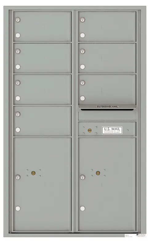 Florence 4C Horizontal Mailbox - 7 Doors, 2 Parcel Lockers - 14 Doors High USPS Access
