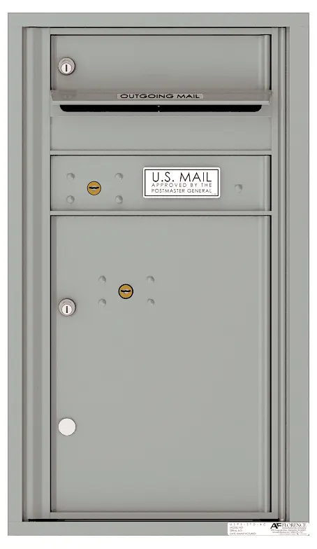 Florence 4C Horizontal Mailbox - 1 Door, 1 Parcel Locker - 8 Doors High USPS Access