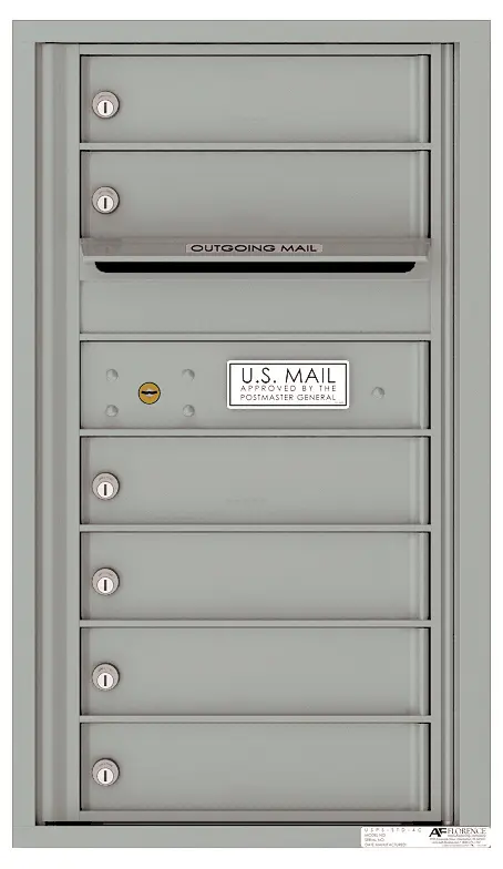 Florence 4C Horizontal Mailbox - 6 Doors - 8 Doors High USPS Access