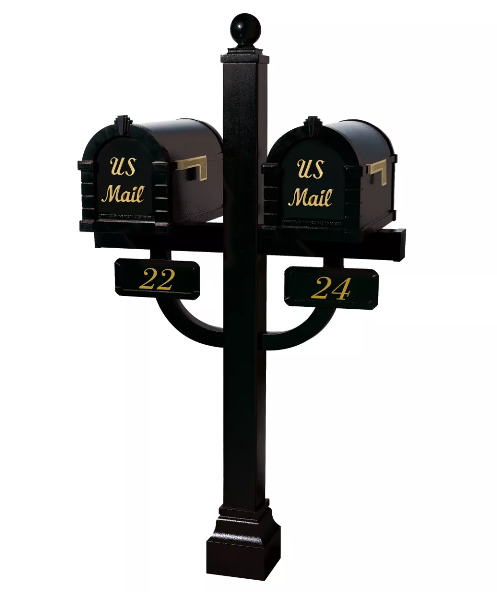 signature-keystone-series-mailbox---deluxe-double-mount-post-packages