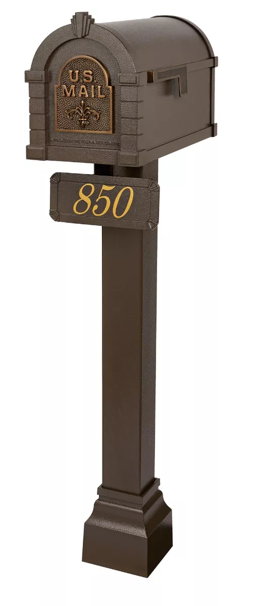 Fleur de Lis Keystone Series Mailbox and Standard Post Packages