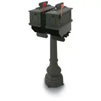 1812 Port Angeles 65 in. Plastic Mailbox with Post
