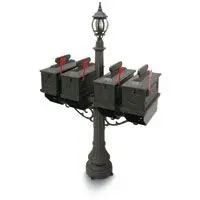 1812 Port Angeles 65 in. Plastic Mailbox with Post 1812 Port Angeles 65 in. Plastic Mailbox with Post