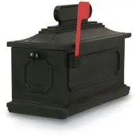 Sunset Pointe Plastic Mailbox in Black Sunset Pointe Plastic Mailbox in Black