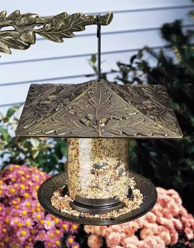 Whitehall 6" Oakleaf Tube Feeder - French Bronze