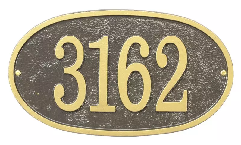 Fast & Easy Oval House Numbers Plaque