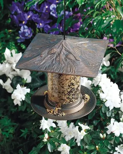 Whitehall 6" Pinecone Tube Feeder - French Bronze