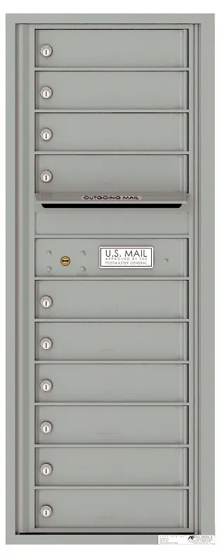 Florence 4C Horizontal Mailbox - 10 Doors - 12 Doors High Private Access