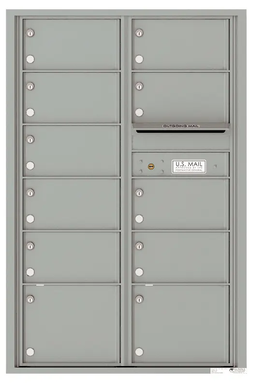 Florence 4C Horizontal Mailbox - 11 Doors - 13 Doors High - Double Column Private Access
