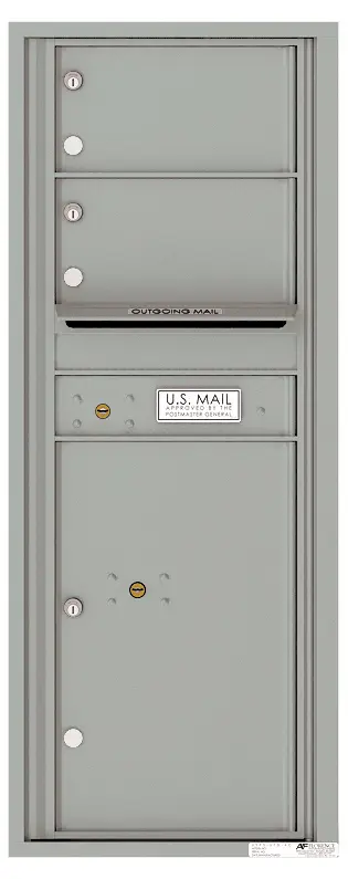 Florence 4C Horizontal Mailbox - 2 Doors, 1 Parcel Locker - 12 Doors High USPS Access