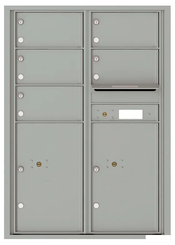 Florence 4C Horizontal Mailbox - 5 Doors, 2 Parcel Lockers - 12 Doors High USPS Access