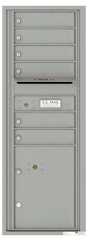 Florence 4C Horizontal Mailbox - 6 Doors, 1 Parcel Locker - 13 Doors High USPS Access