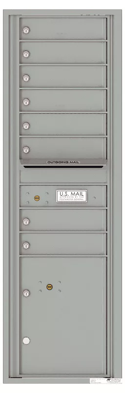 Florence 4C Horizontal Mailbox - 8 Doors, 1 Parcel Locker - 15 Doors High USPS Access