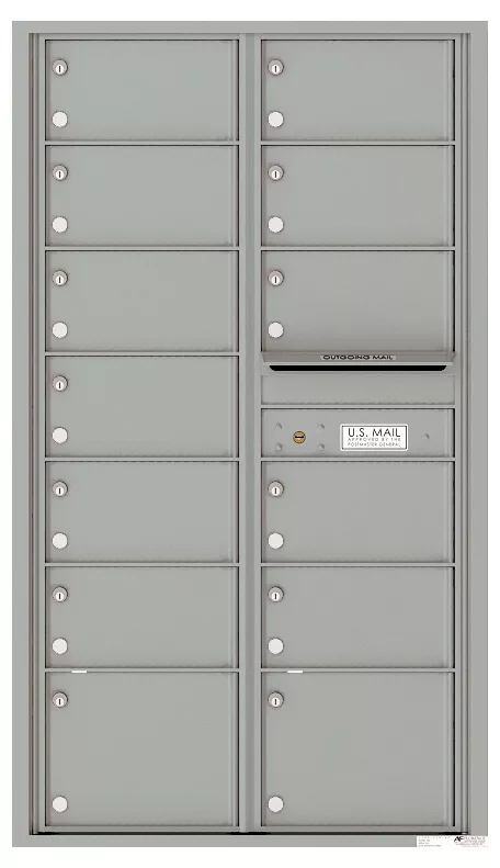 Florence 4C Horizontal Mailbox - 13 Doors - 15 Doors High - Double Column Private Access