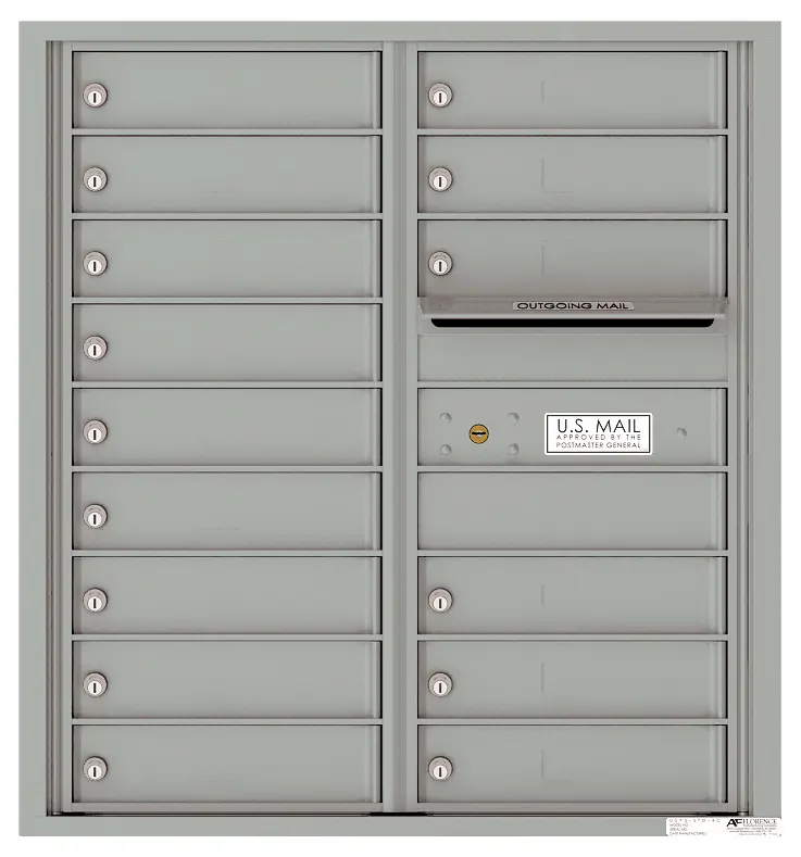 Florence 4C Horizontal Mailbox - 15 Doors - 9 Doors High USPS Access