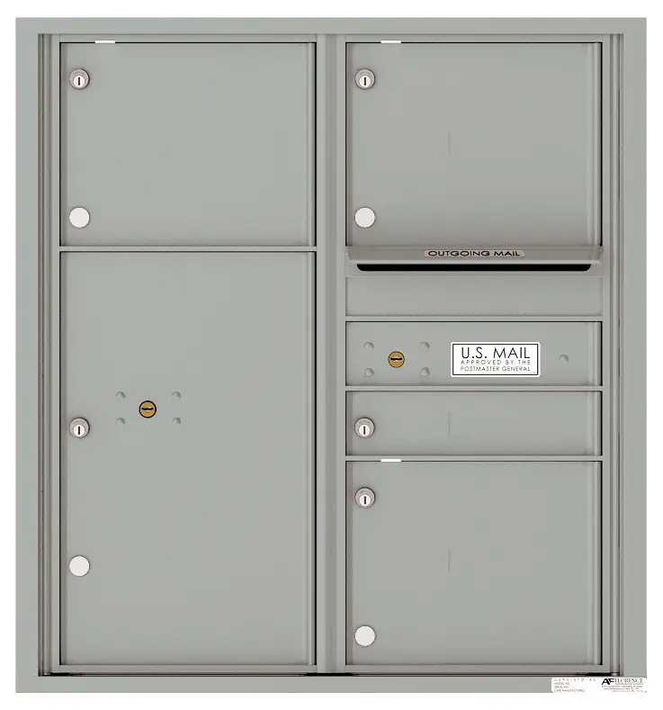 Florence 4C Horizontal Mailbox - 4 Doors, 1 Parcel Locker - 9 Doors High USPS Access