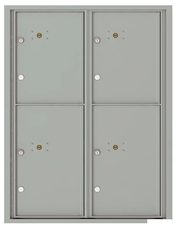 Florence 4C Horizontal Mailbox - 4 Parcel Lockers - 11 Doors High USPS Access