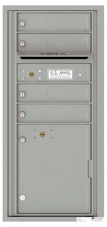 Florence 4C Horizontal Mailbox - 4 Doors, 1 Parcel Locker - ADA Compliant Max Height USPS Access