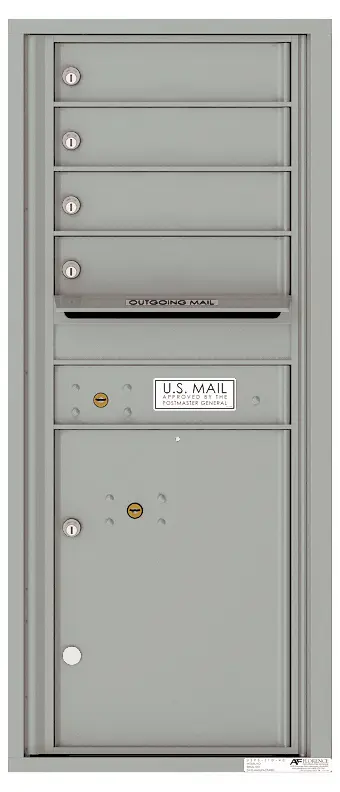 Florence 4C Horizontal Mailbox - 4 Doors, 1 Parcel Locker - 11 Doors High USPS Access