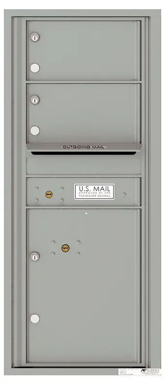 Florence 4C Horizontal Mailbox - 2 Doors, 1 Parcel Locker - 11 Doors High USPS Access