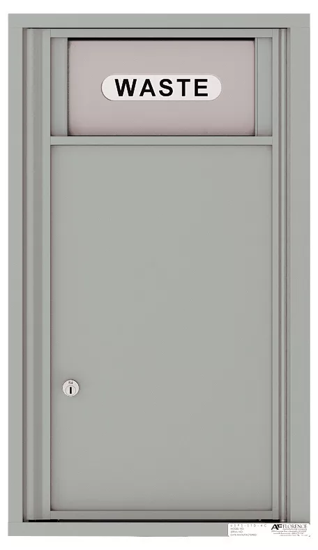 Florence 4C Mailbox Small Trash/Recycling Bin - Front Loading - 9 Doors High - USPS Access
