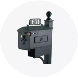 Cast Aluminium Mailbox & Post