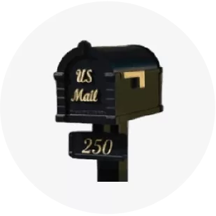 Gaines Keystone Mailbox & Post