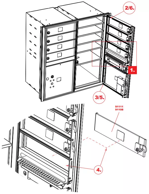 Comparment door