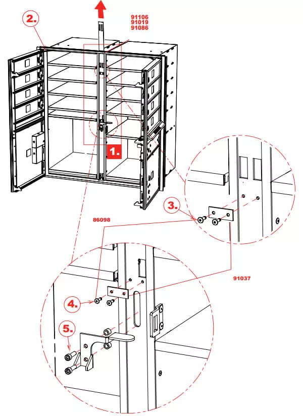 REPLACEMENT OF A MASTER LOADING DOOR SLIDE MECHANISM