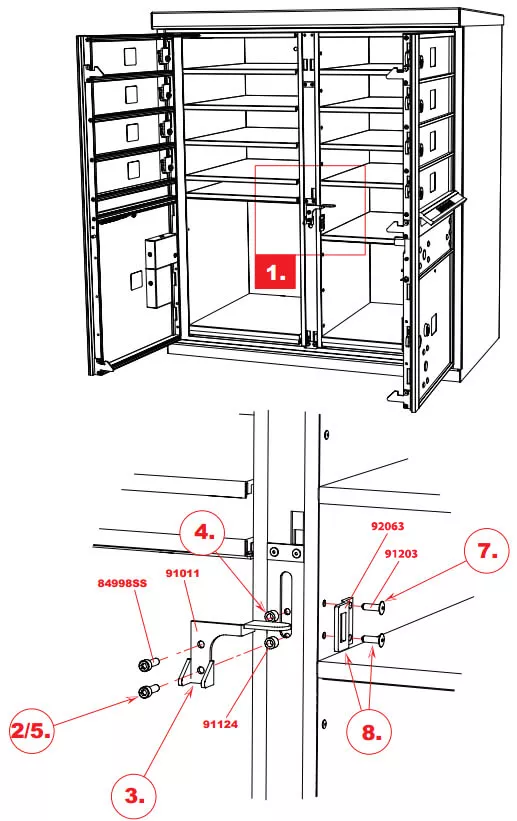 REPLACEMENT OF ARROW LOCK LATCH/SLIDE HANDLE