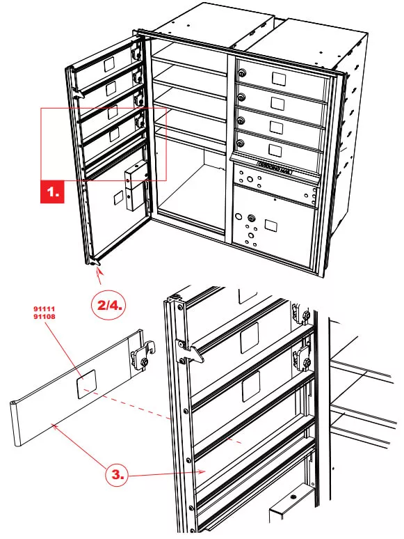 Patron compartment door