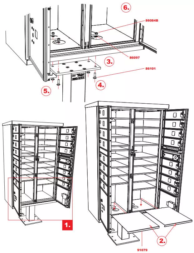 REPLACEMENT OF A PEDESTAL