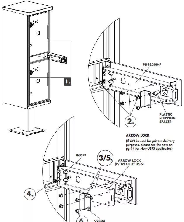 INSTALLATION OF MASTER LOAD ARROW LOCK