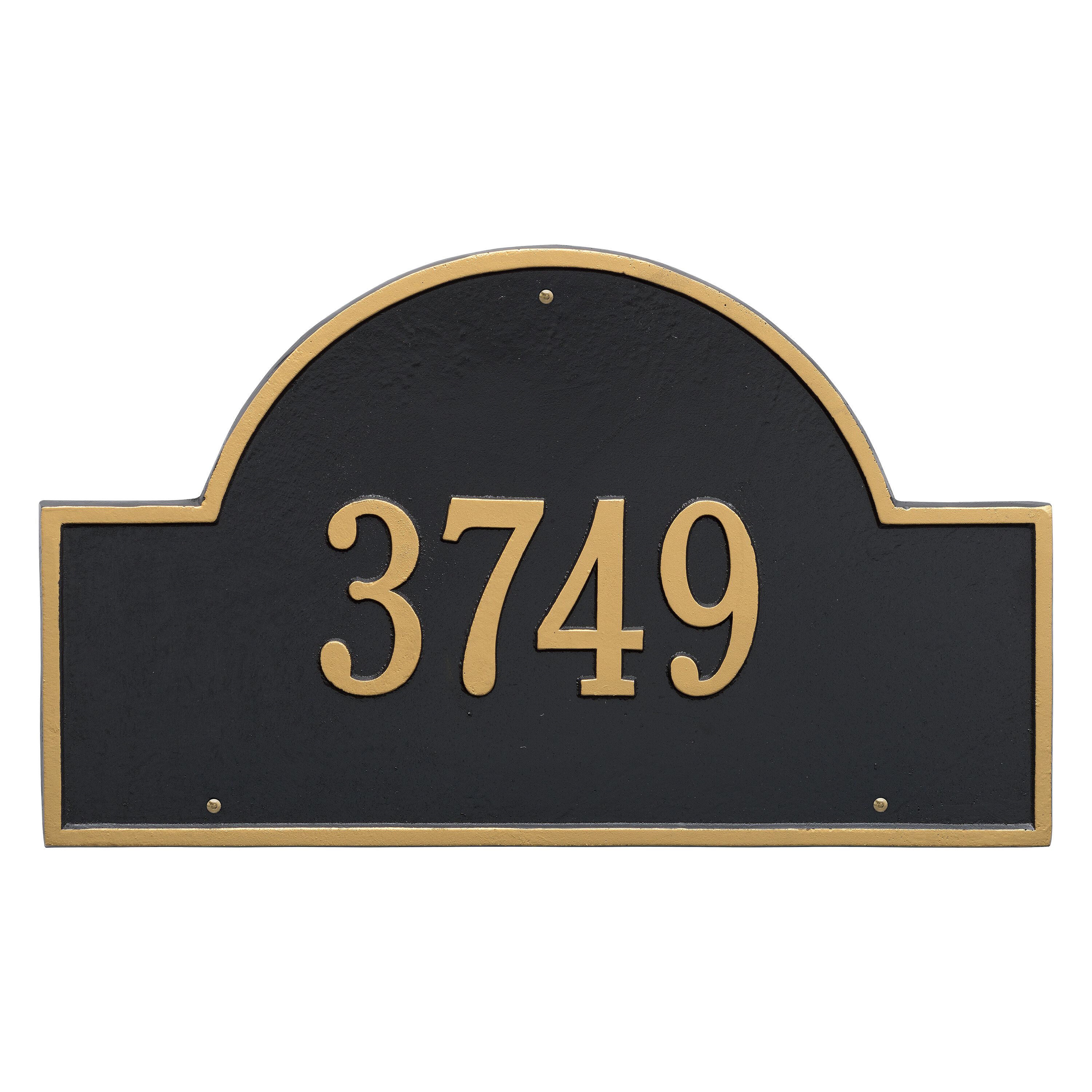 Whitehall Arch Marker - Estate Wall - One Line Address Plaque