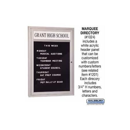 Salsbury 1024 Marquee Directory - Aluminum