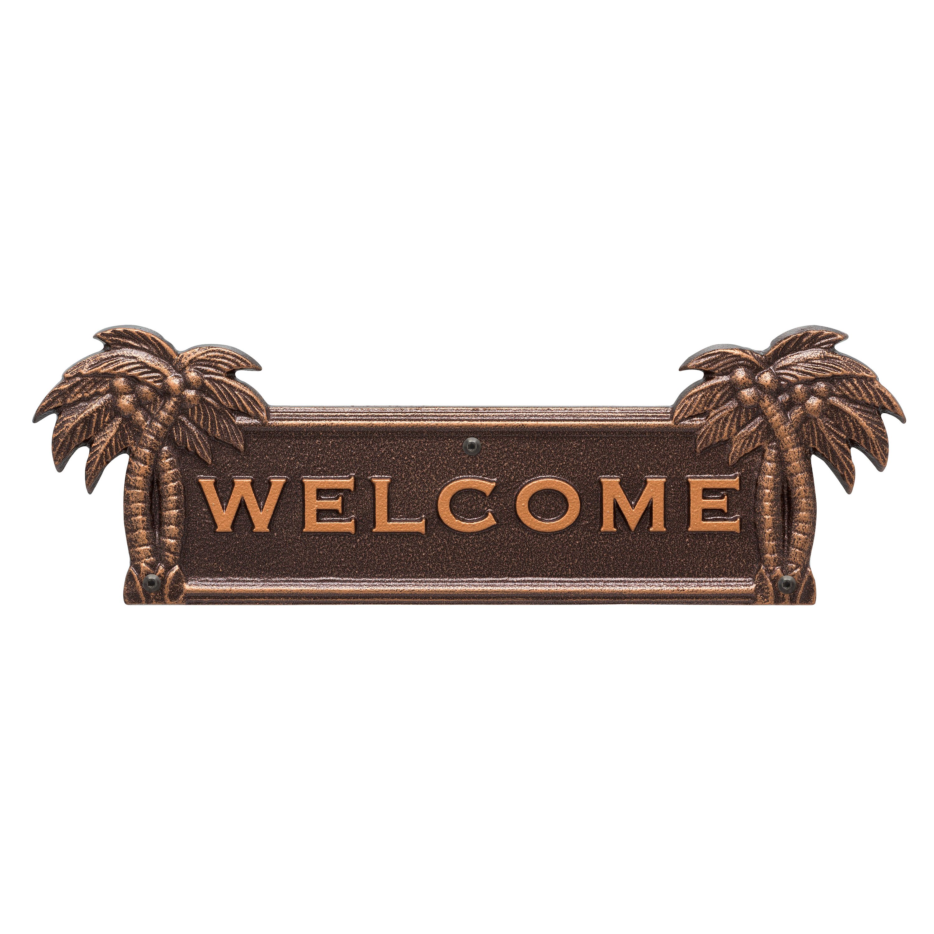 Palm Tree Welcome Plaque 