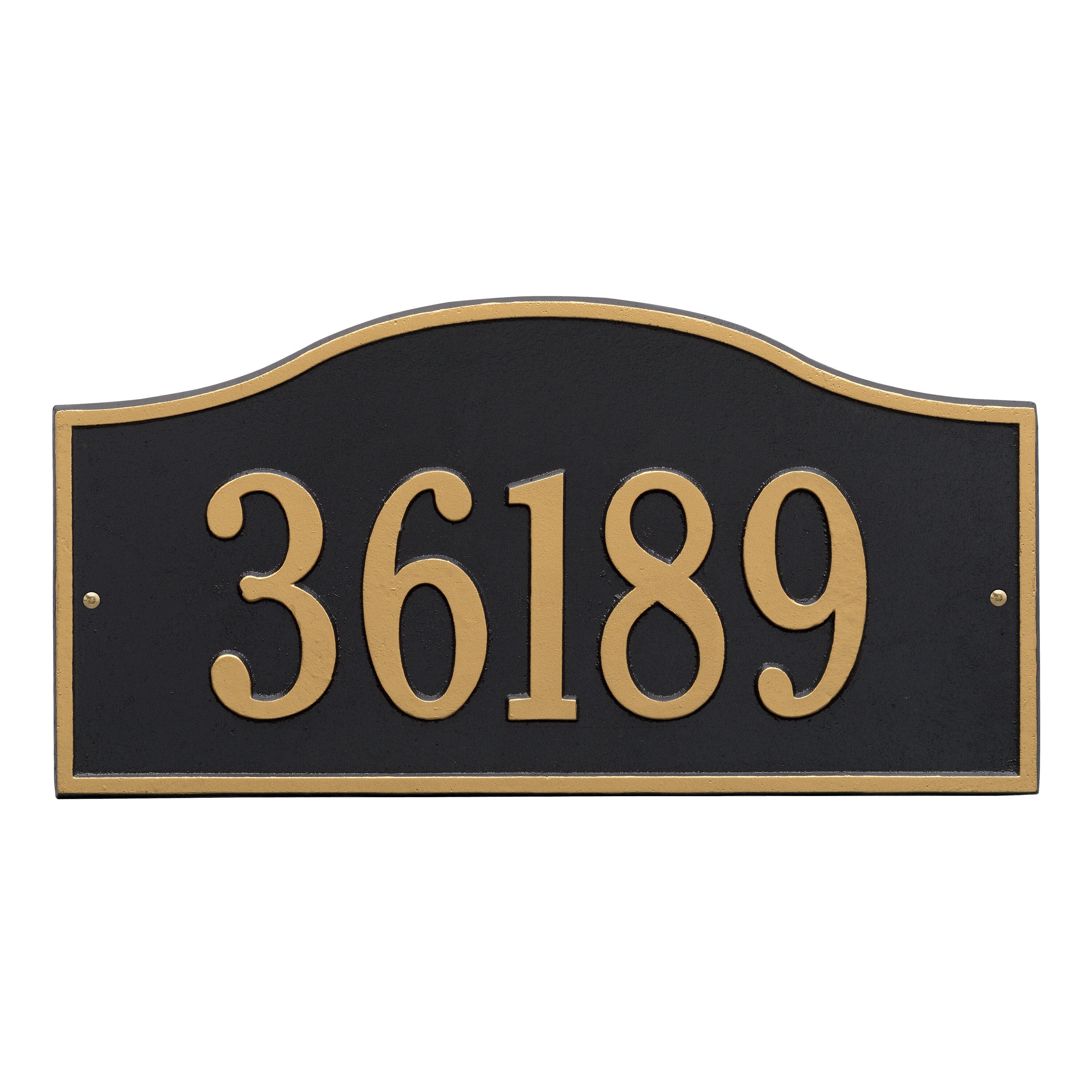 Whitehall Rolling Hills Plaques - Grand Wall - One Line Address Plaque 