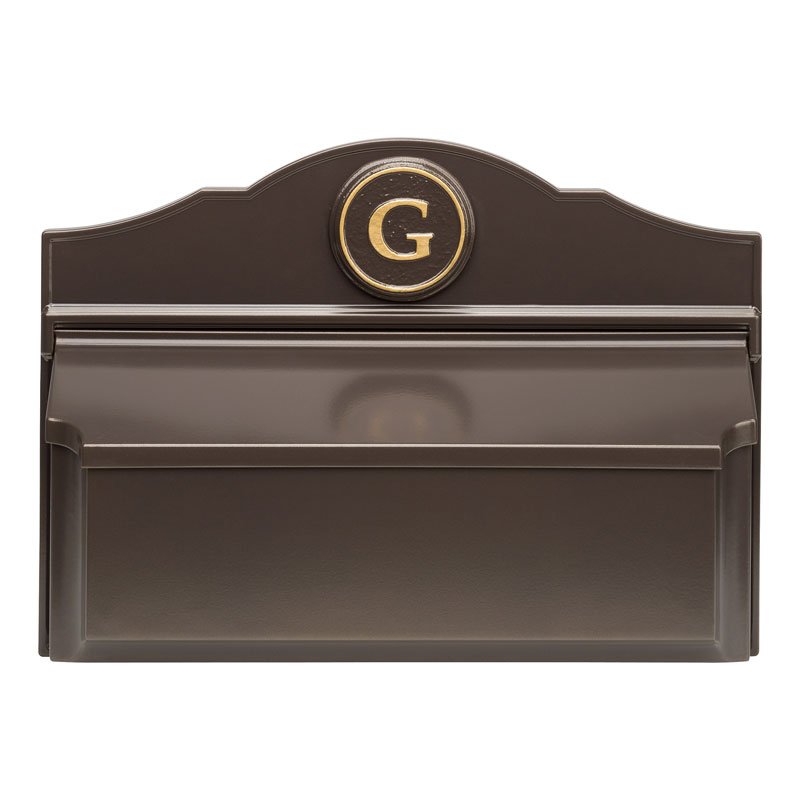 Colonial Wall Mount Mailbox Package - 3 (Mailbox & Monogram)
