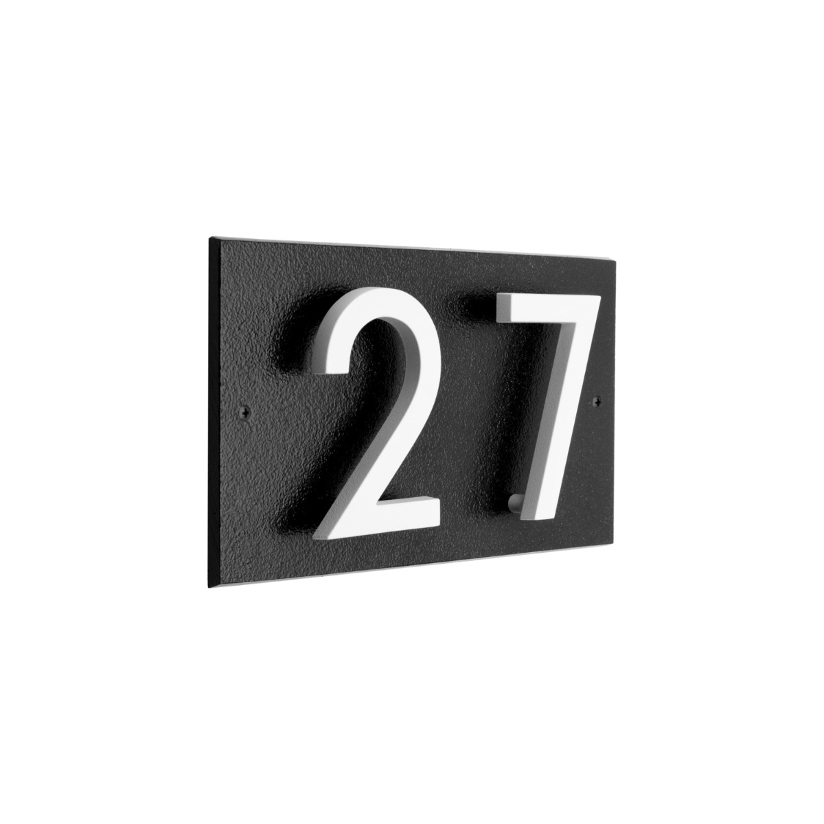 Whitehall Floating Stand-off 2-Number Horizontal Plaque Modern House Numbers with Sleek Aluminum Backplate & Enhanced Visibility