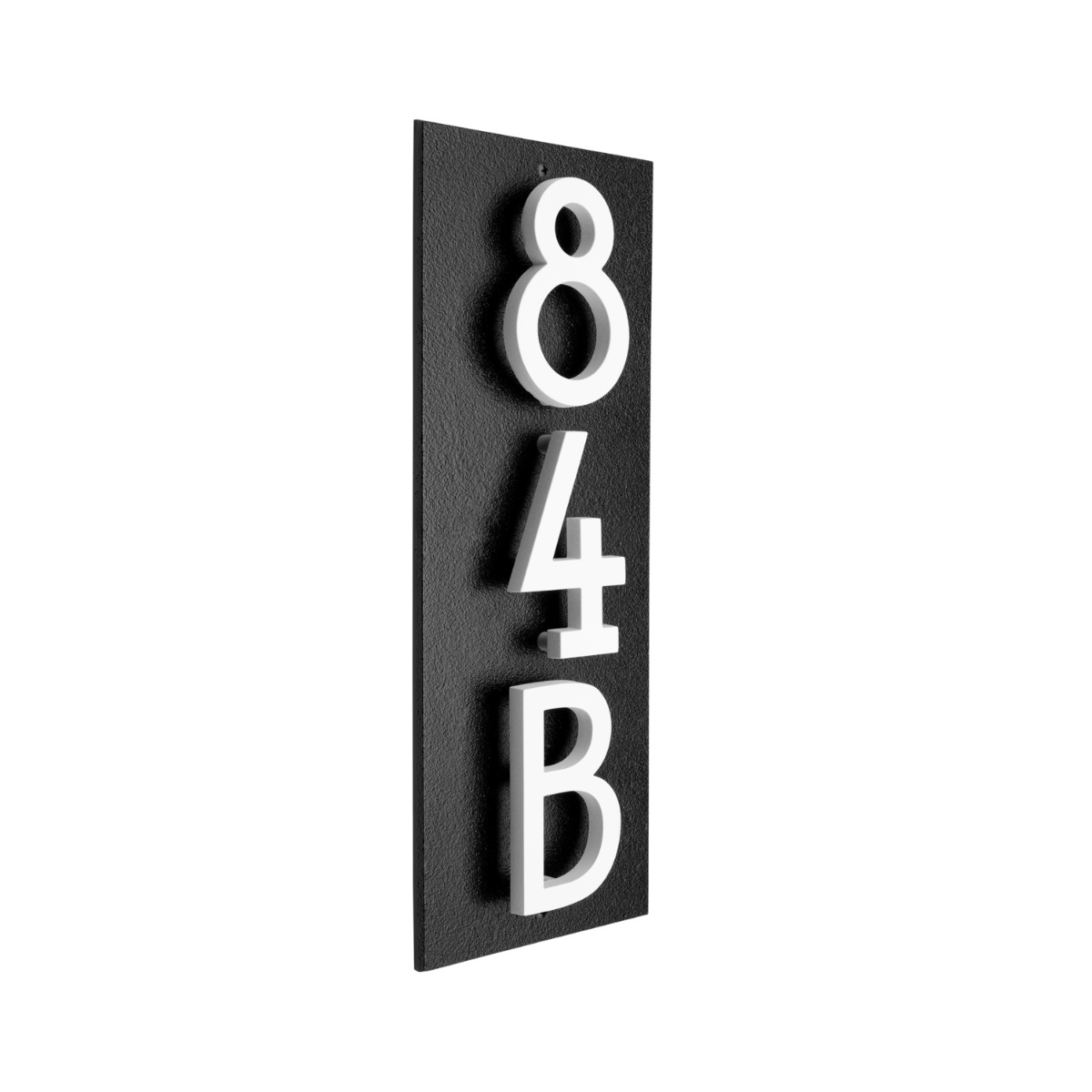 Whitehall Floating Stand-off 3-Number Vertical Plaque Modern House Numbers with Sleek Aluminum Backplate & Enhanced Visibility